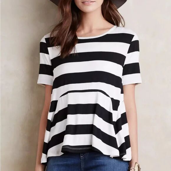 Anthropologie Edgewise Peplum Tee by Everleigh L - Picture 1 of 6